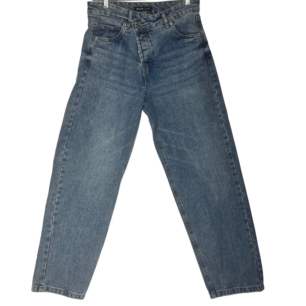 Bluenotes Denim Jeans Cross Over Waist High Rise Light Wash Size 2